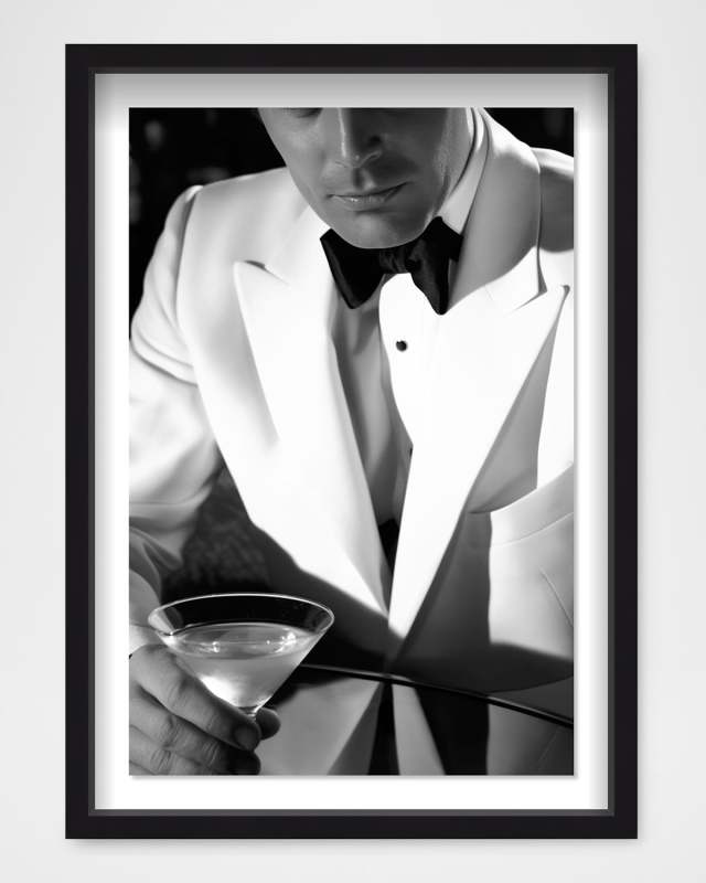 "Bowtie Gentleman" Framed Wall Art Print